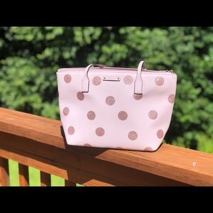 Kate Spade Pink Sparkle Polka Dot Purse